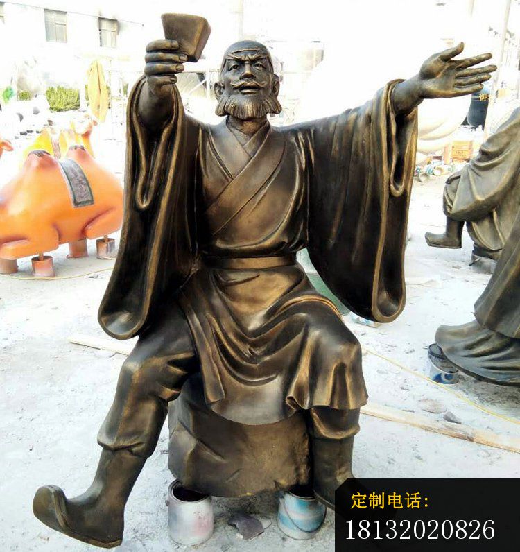 刘关张桃园三结义铜雕 (3)_750*796