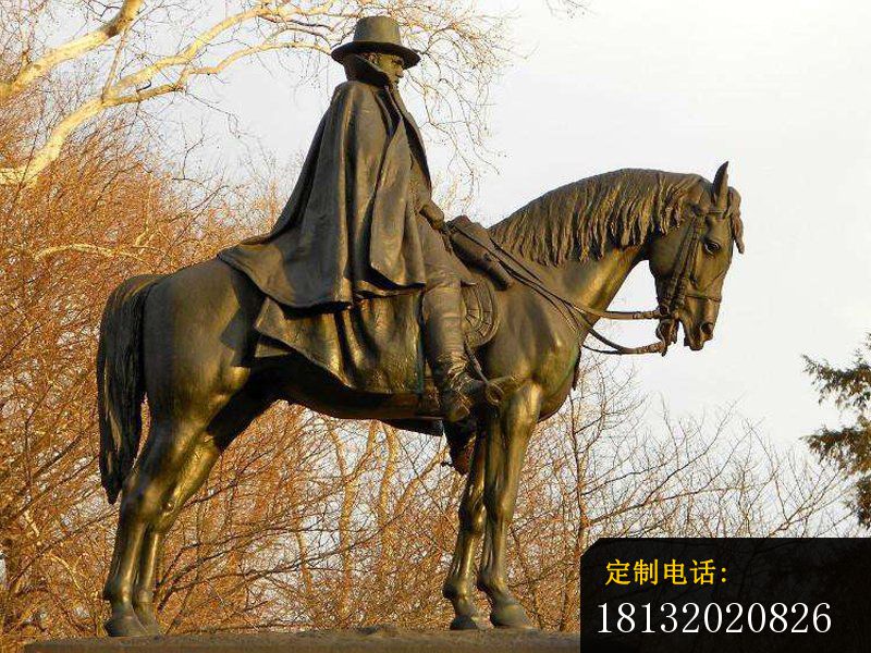 骑马的西方人物铜雕_800*600