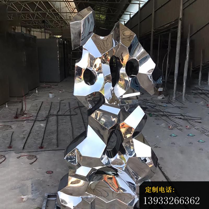 不锈钢抽象太湖石雕塑  广场景观雕塑_800*800