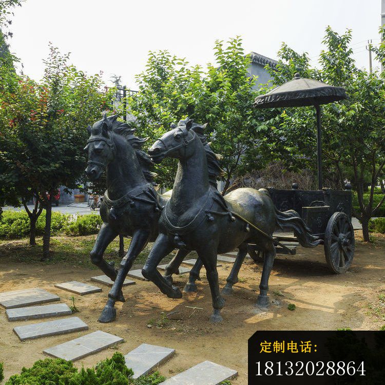 公园景观雕塑，古代马车雕塑 (2)_750*750