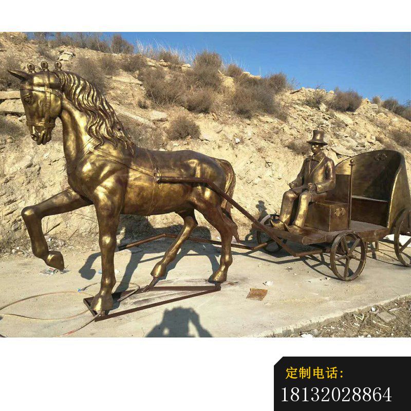 公园景观雕塑，坐着马车的人物雕塑 (3)_800*800