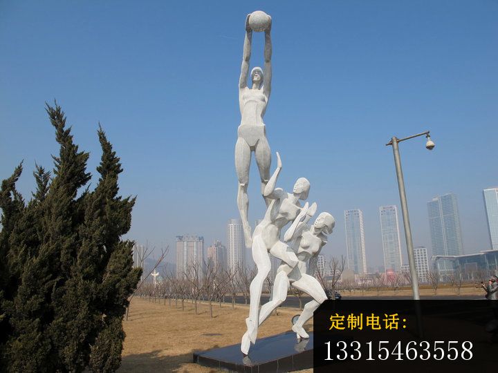 投篮雕塑，不锈钢运动雕塑 (2)_720*540
