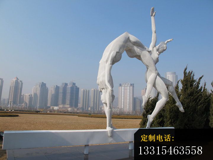 不锈钢体操运动雕塑 _720*540