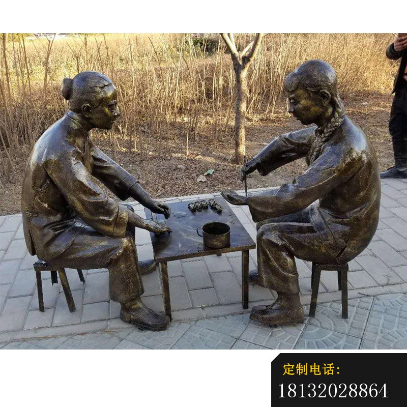 公园人物雕塑，包饺子人物雕塑 (2)_800*800