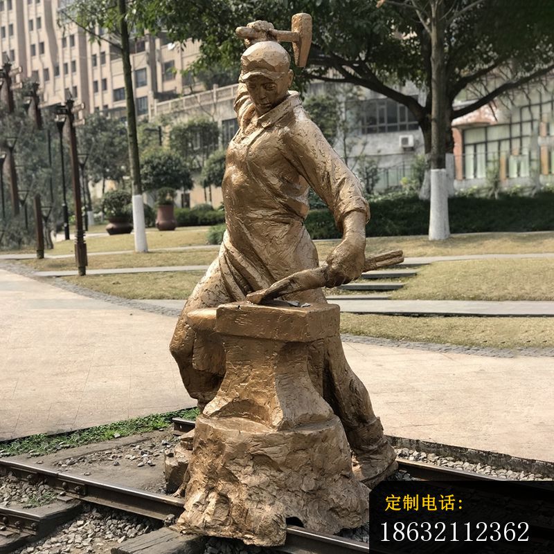 铸铜雕塑工人_800*801