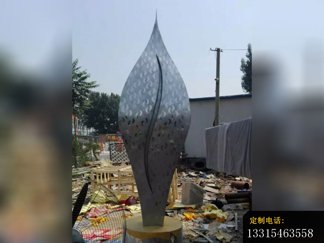棱形不锈钢雕塑，不锈钢公园雕塑 (1)_1066*800