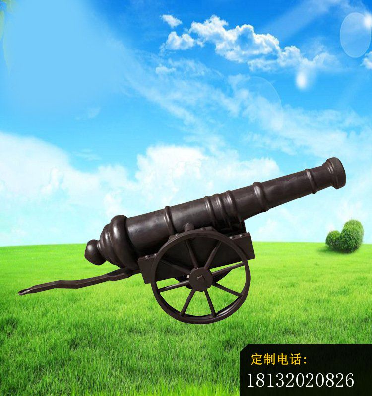 铜雕大炮  公园景观雕塑 (1)_750*800