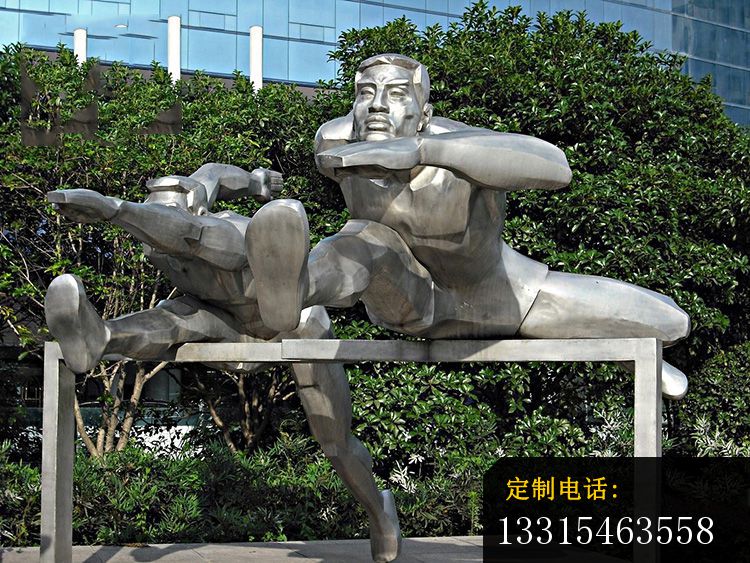 跨栏雕塑，不锈钢体育人物雕塑_750*563