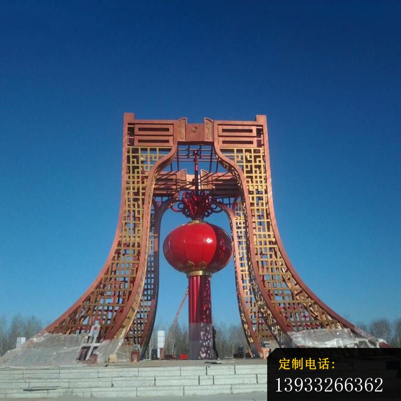 广场不锈钢抽象标志雕塑_800*800