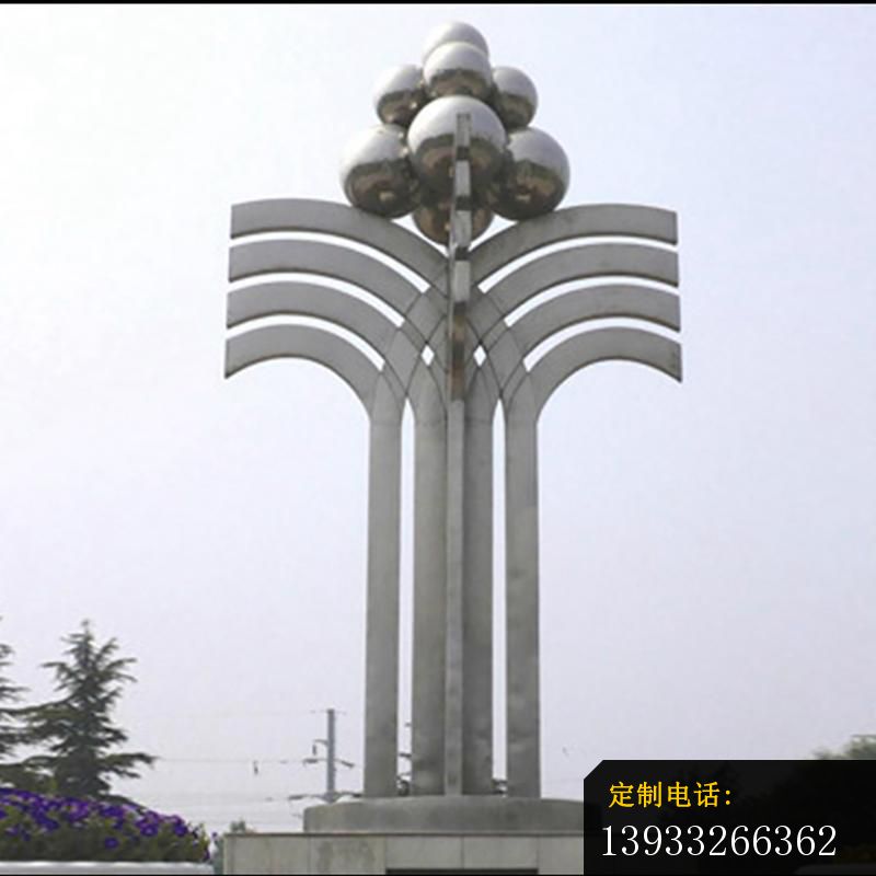 广场不锈钢抽象标志雕塑_800*800