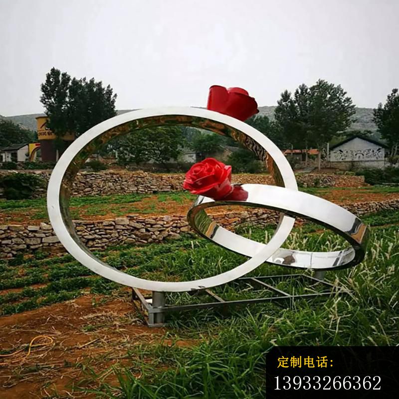 不锈钢婚戒景观雕塑_800*800