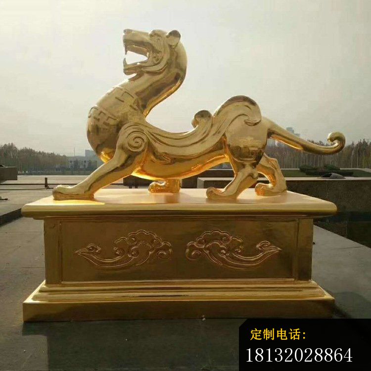 大型户外黄铜风水貔貅动物雕塑 (1)_750*750