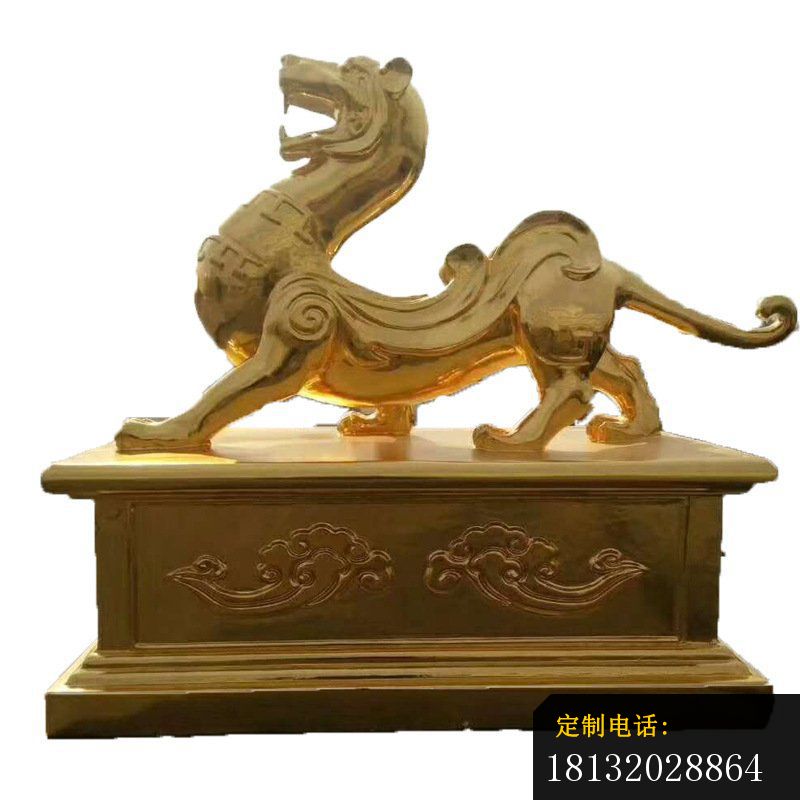 大型户外黄铜风水貔貅动物雕塑 (2)_800*800