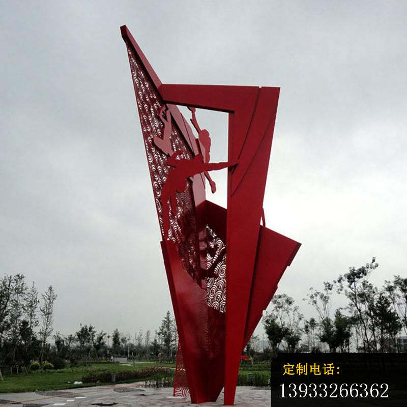广场不锈钢剪纸抽象雕塑_800*800
