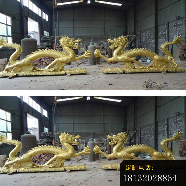 公园双龙戏珠铜雕_750*750
