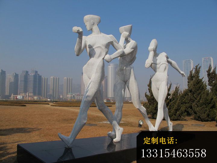 竞走雕塑，不锈钢运动雕塑_720*540