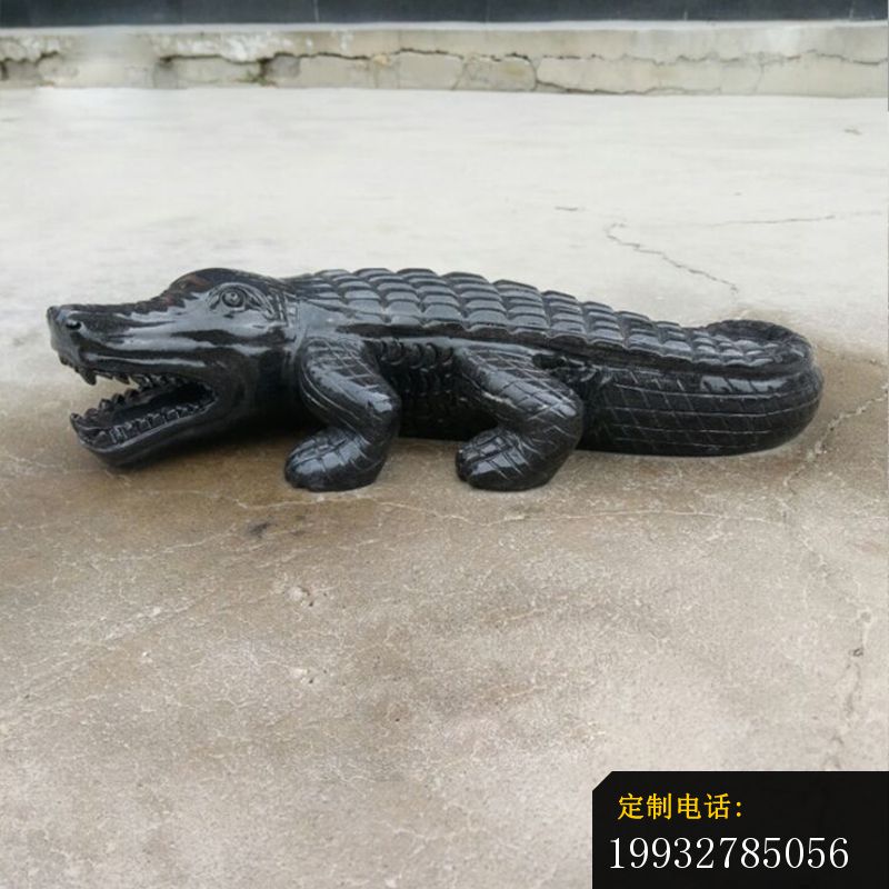 喷漆动物雕塑，鳄鱼石雕_800*800