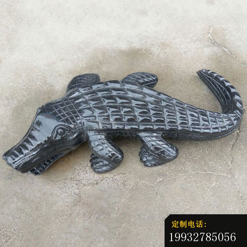 喷漆动物雕塑，鳄鱼石雕2_800*800