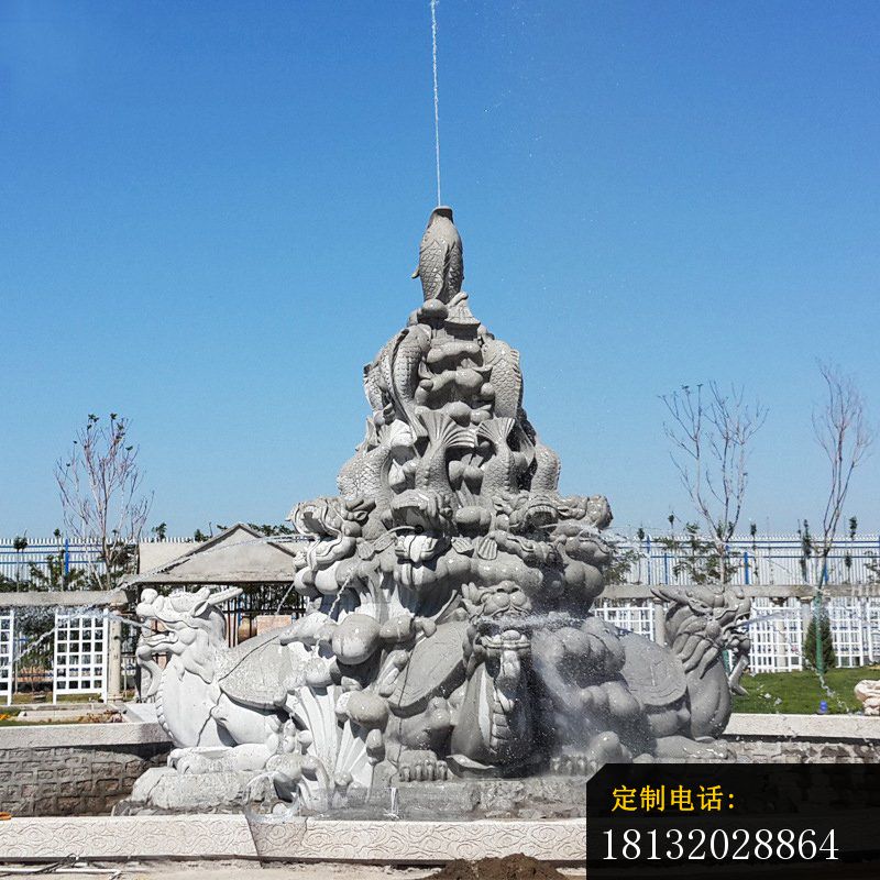 石雕广场龙龟喷泉雕塑_800*800