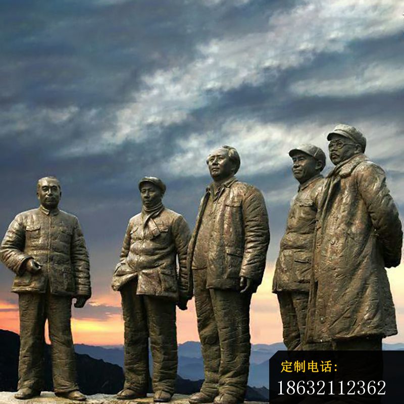 八路军领袖铜雕，伟人铜雕_800*800
