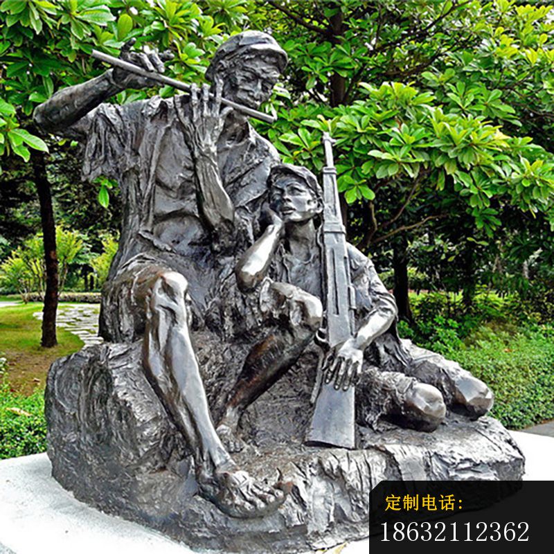 吹笛子的人物铜雕，公园人物雕塑_800*800