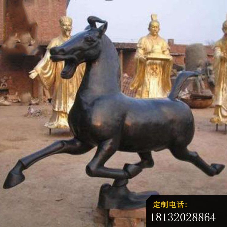 铜雕别墅景观动物马雕塑 (6)_750*750