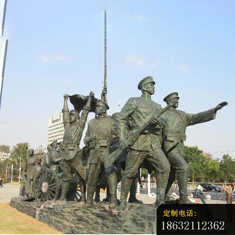 革命战士铜雕，广场景观雕塑_800*800