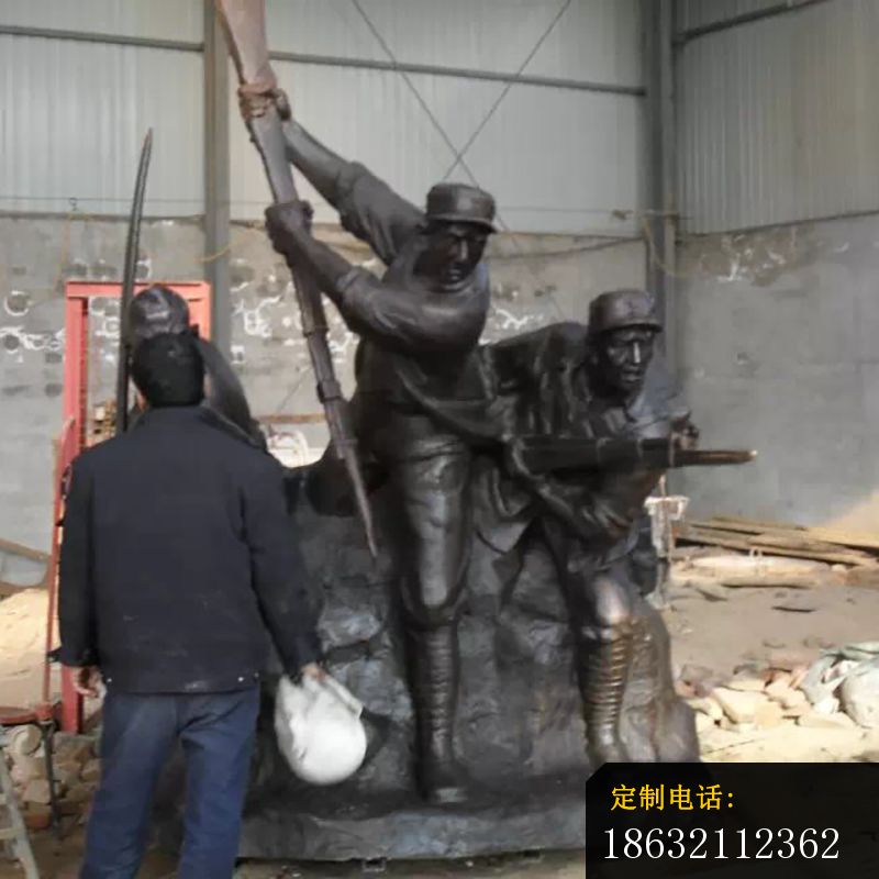 红军冲锋铜雕，广场人物铜雕_800*800