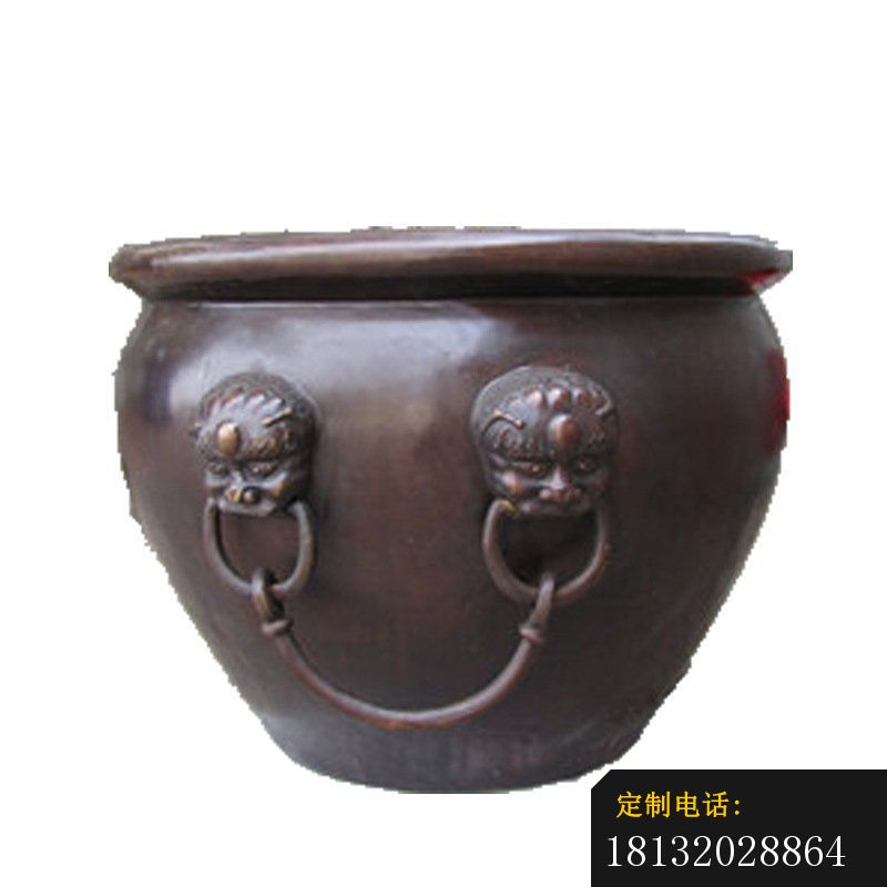 铜雕别墅招财水缸雕塑摆件 (2)_800*800