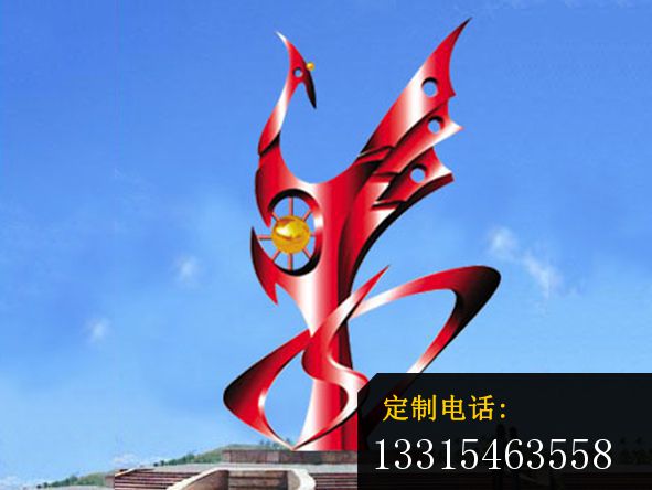凤鸣朝阳不锈钢雕塑，广场不锈钢雕塑_591*444
