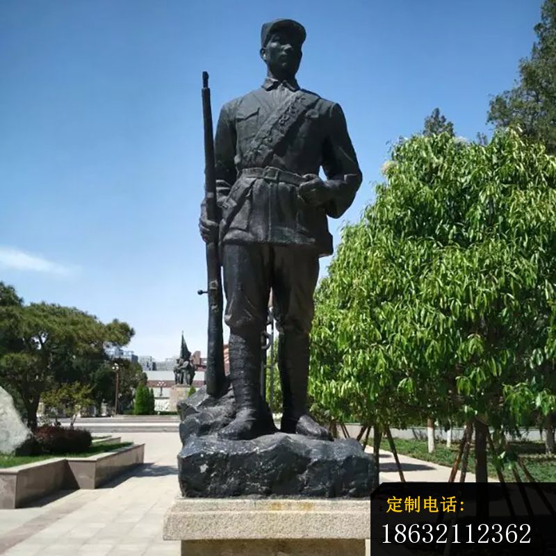 战士铜雕，革命铜雕，广场革命铜雕 (3)_800*800