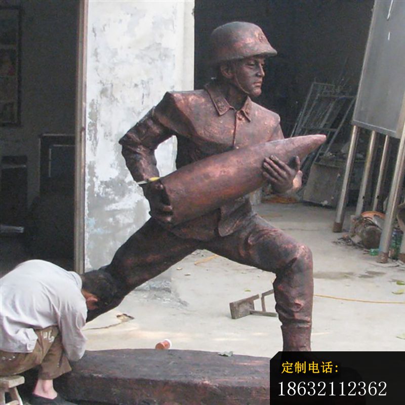 战士铜雕，人物铜雕_800*800