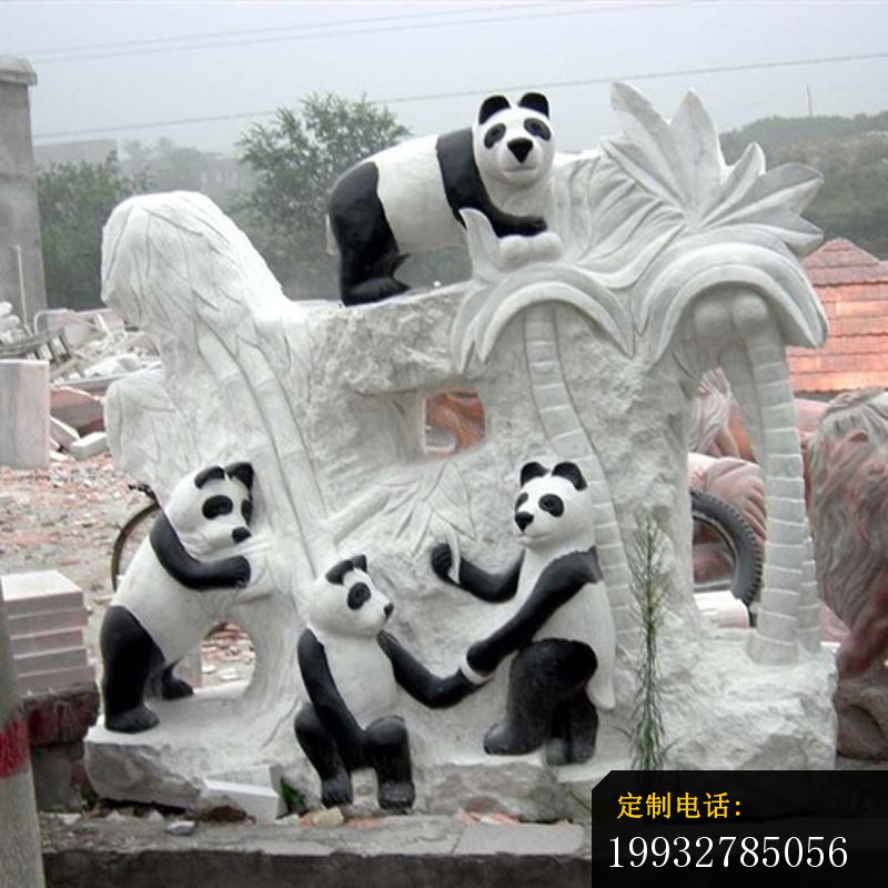 熊猫石雕，动物景观石雕_800*800
