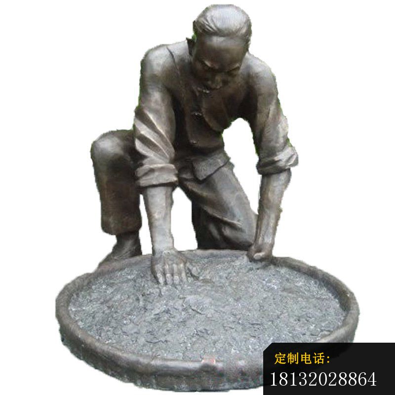 铜雕采茶园林人物雕塑2_800*800