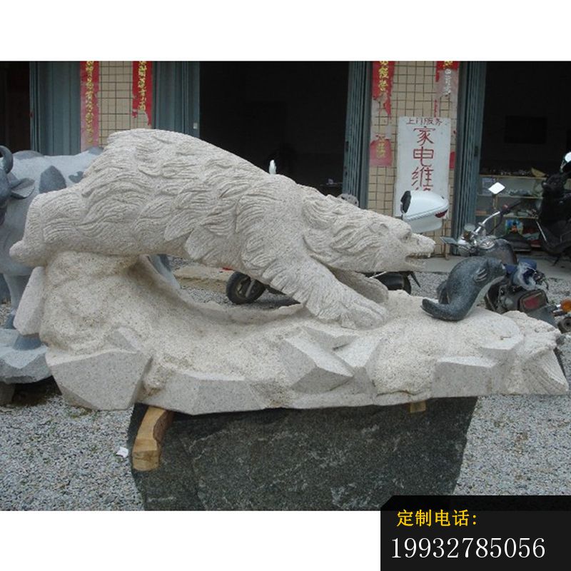 北极熊石雕，公园动物石雕 (4)_800*800