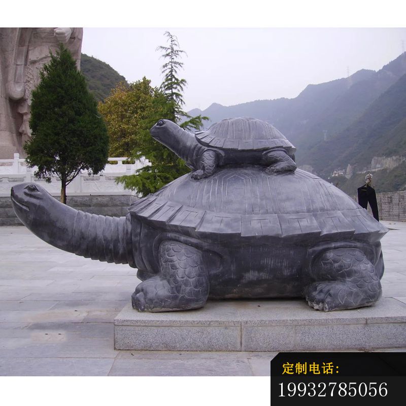 石雕母子龟，寺庙乌龟雕塑 (2)_800*800