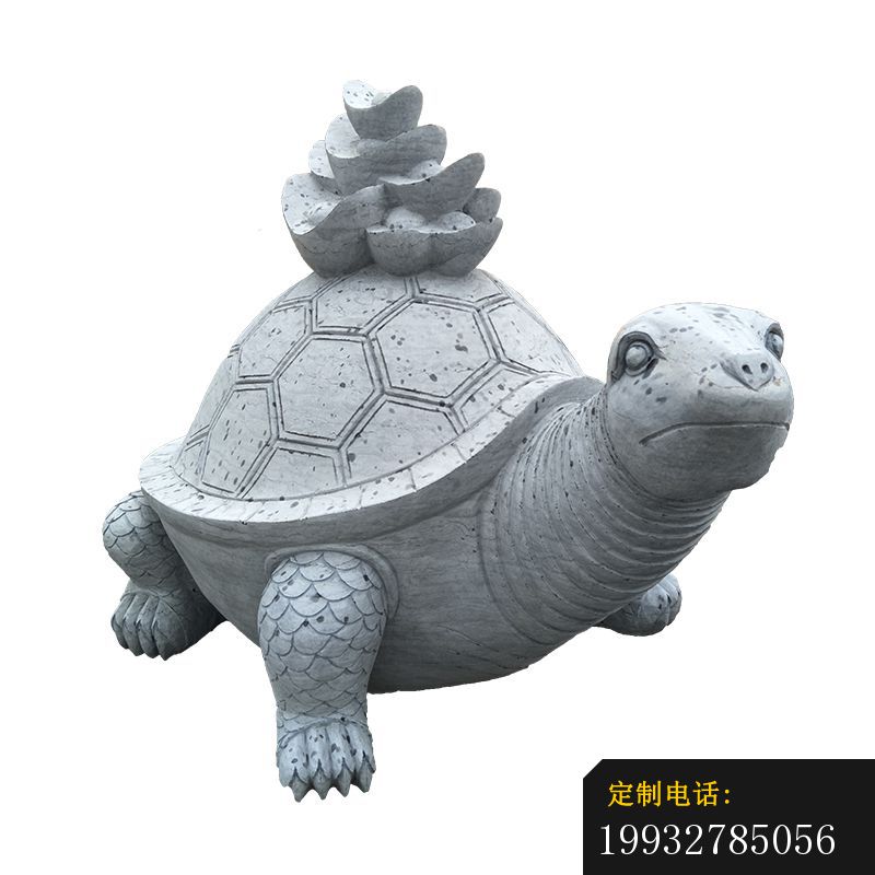 驮元宝的乌龟石雕，青石招财动物雕塑_800*800