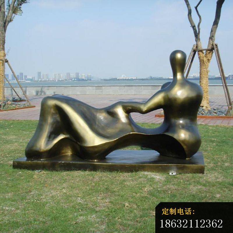 抽象人物铜雕，母爱铜雕，公园景观雕塑 (3)_800*800