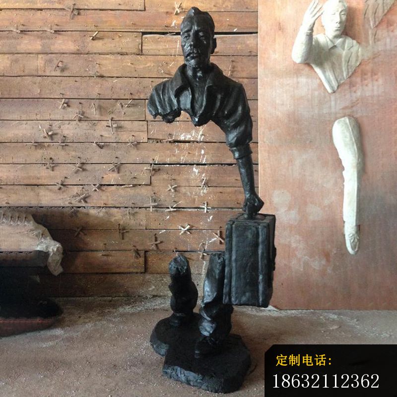 广场人物铜雕，抽象人物铜雕_800*800