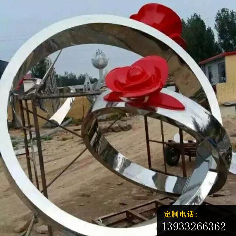 不锈钢戒指景观雕塑，_800*800