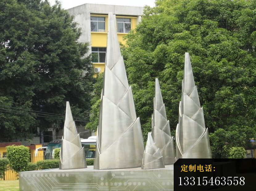 不锈钢竹笋雕塑，不锈钢植物雕塑_830*622