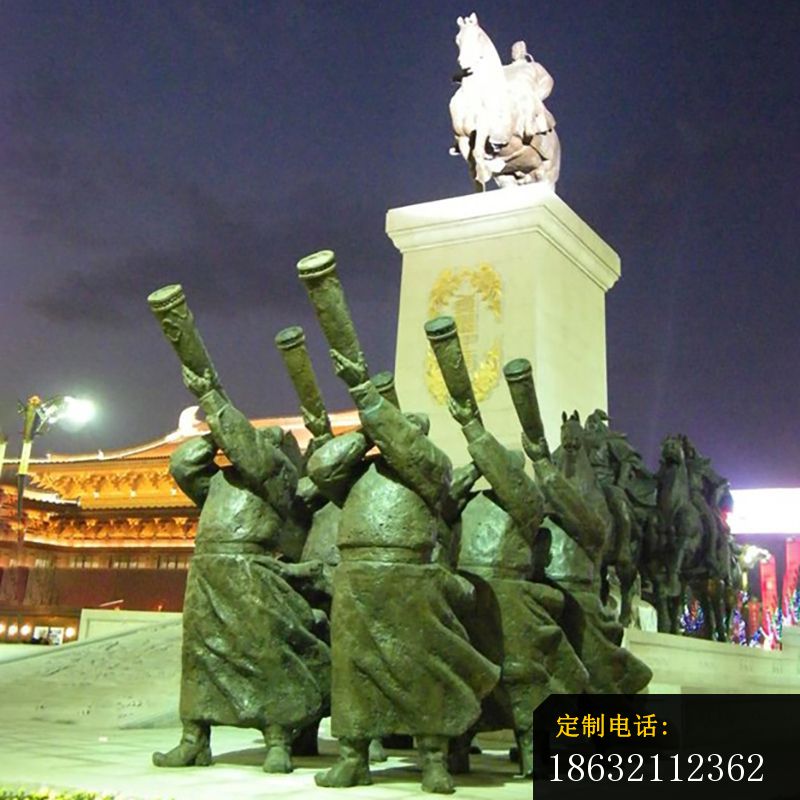 吹号角铜雕，广场人物铜雕_800*800