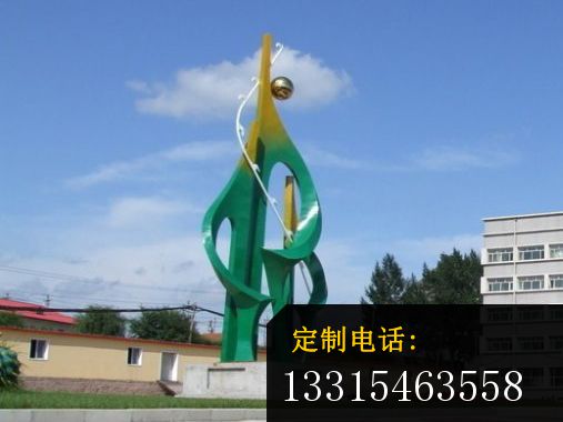 不锈钢蒸蒸日上雕塑_507*380