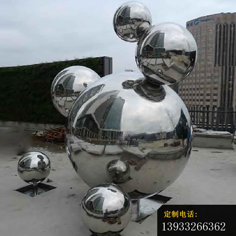 广场不锈钢镜面球抽象雕塑_800*800