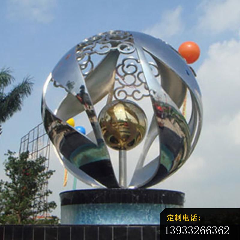 不锈钢镜面圆球景观雕塑_800*800