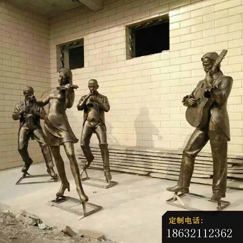 乐队演奏铜雕，公园人物铜雕 (3)_800*800