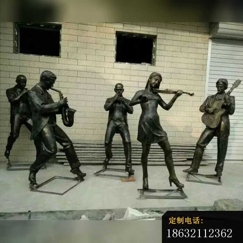乐队演奏铜雕，公园人物铜雕 (2)_800*800