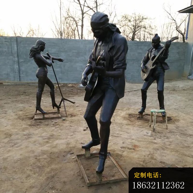 乐队演奏铜雕，广场人物雕塑 (4)_800*800