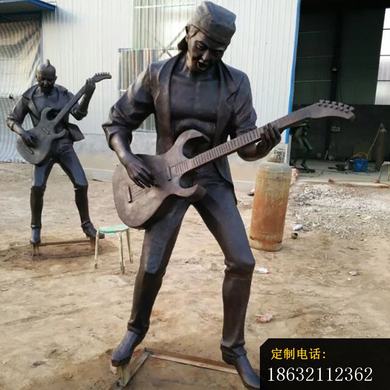 乐队演奏铜雕，广场人物雕塑 (3)_800*800