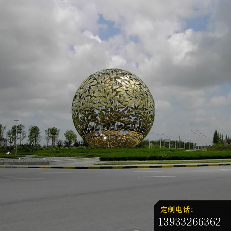 广场不锈钢镂空球景观雕塑_800*800